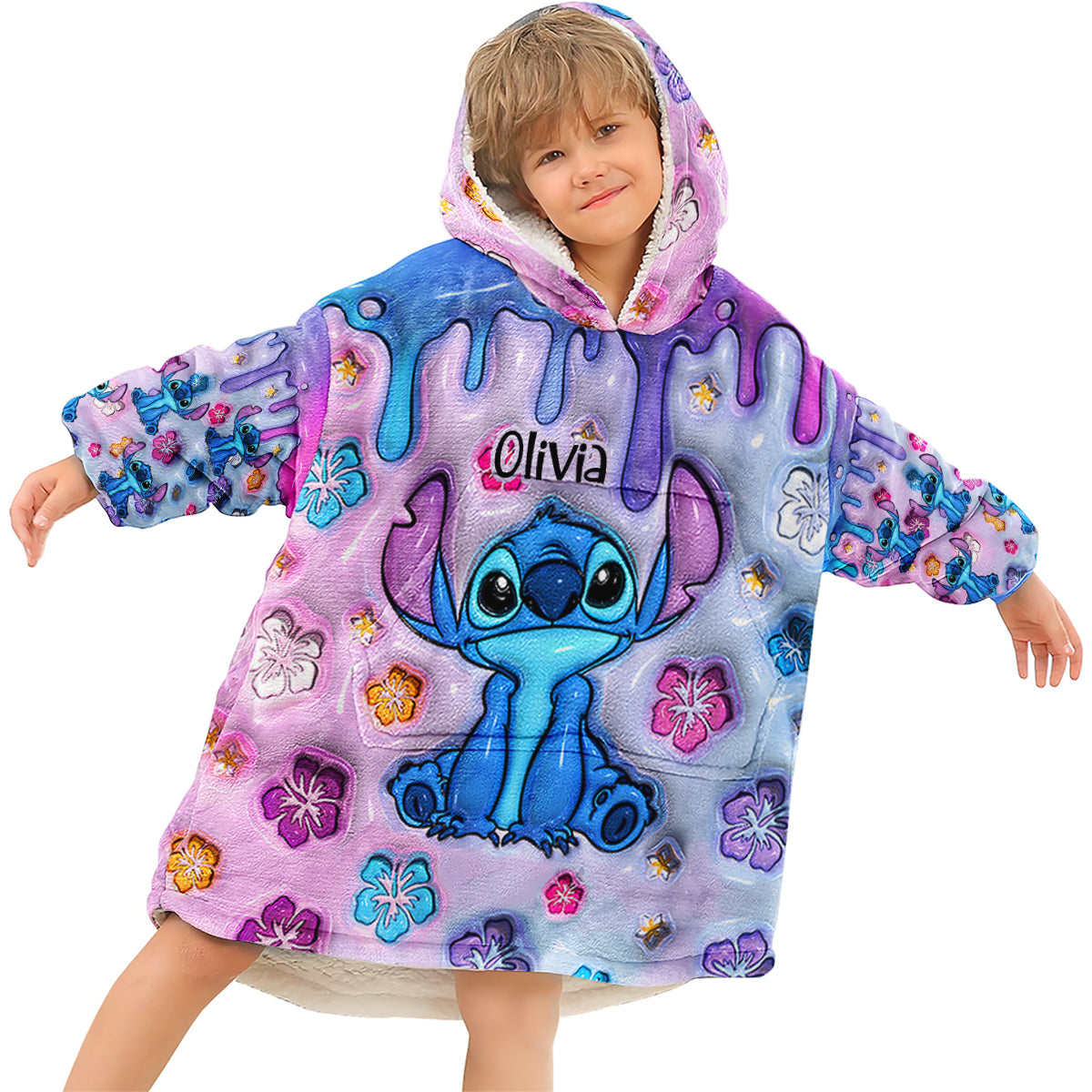 Ohana Means Family - Personalized Ohana Blanket Hoodie