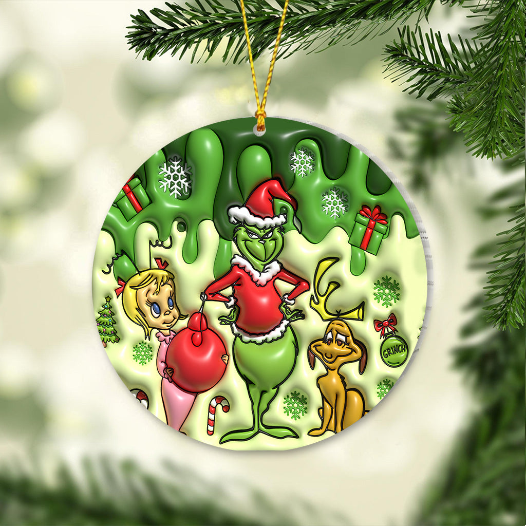 Merry Grinchmas - Personalized Stole Christmas Ornament