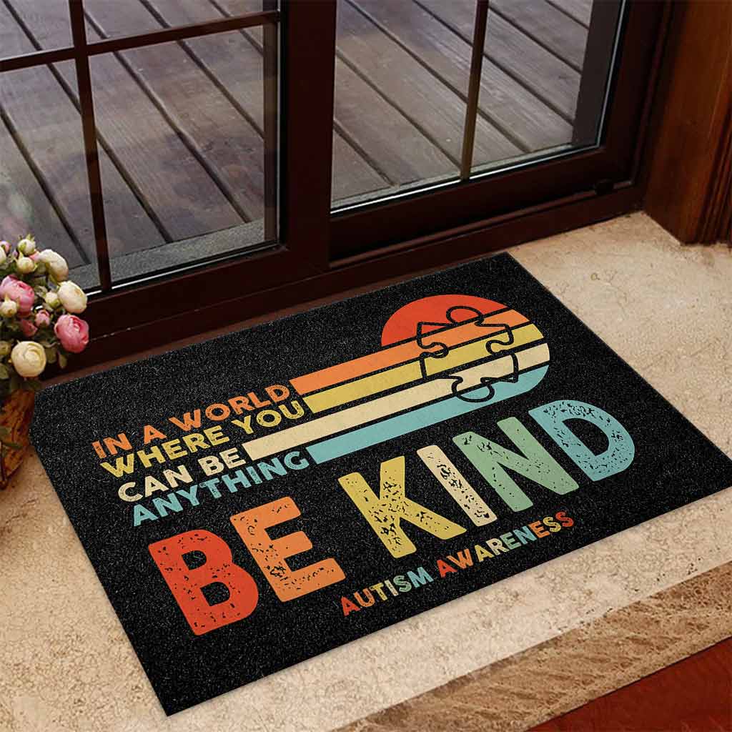 In A World Where You Can Be Anything - Autism Awareness Doormat