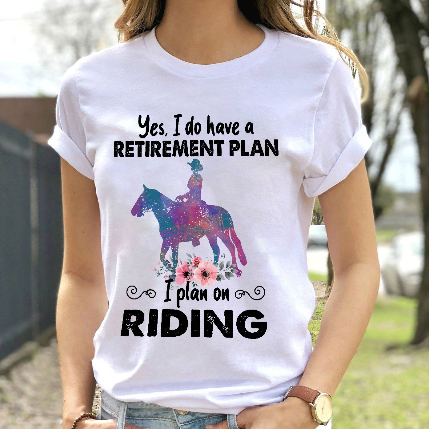 Retirement Plan Horse T-shirt and Hoodie 0523