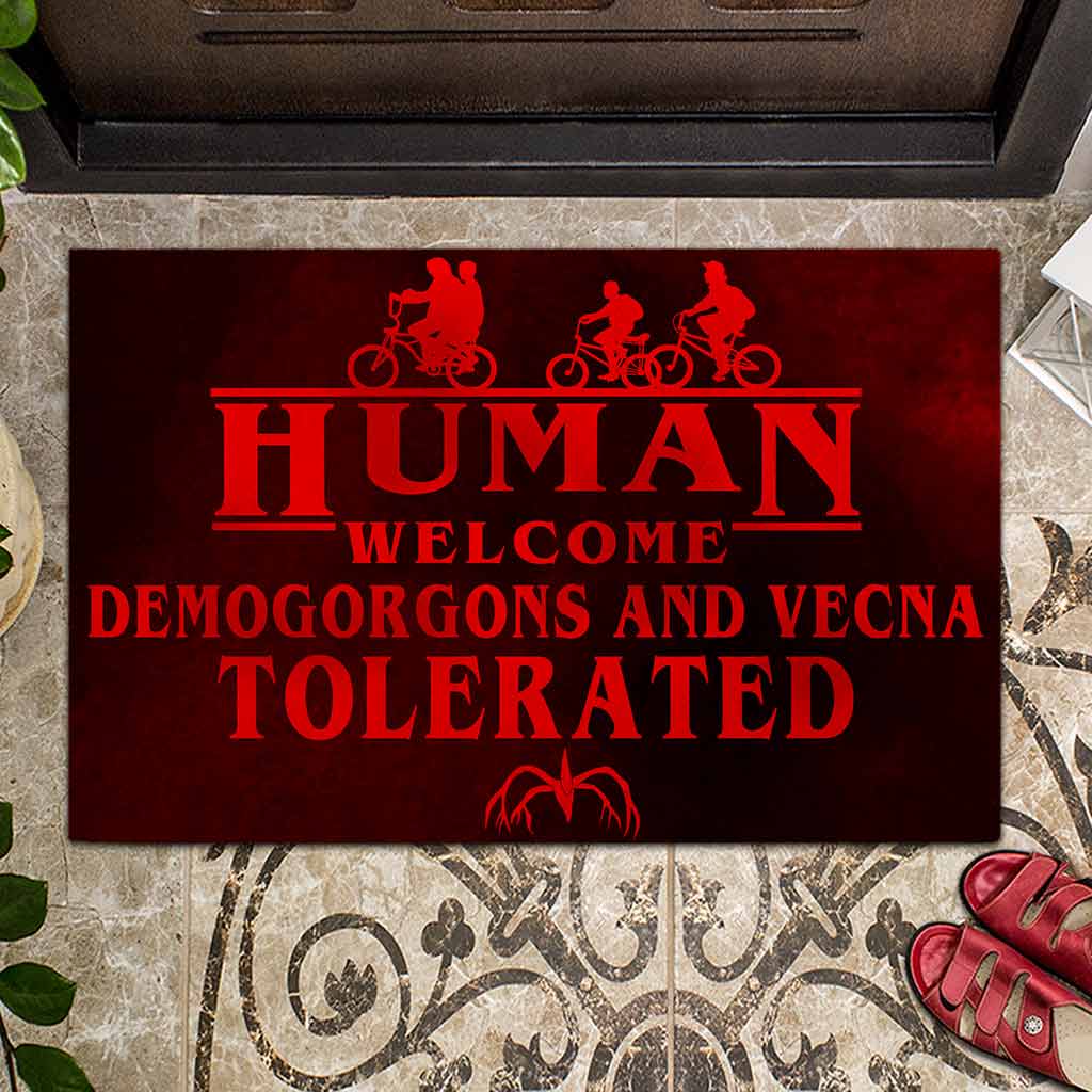 Human Welcome Demogorgons And Vecna Tolerated - Stranger Things Doormat