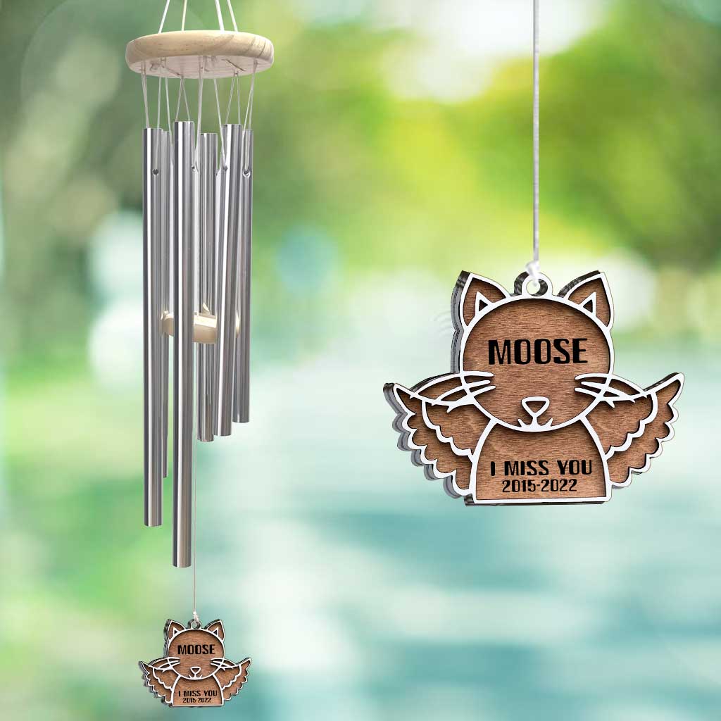 I Miss You - Personalized Cat Wind Chime