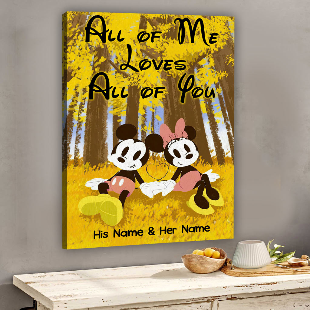 All Of Me Loves All Of You - Personalized Mouse Canvas And Poster