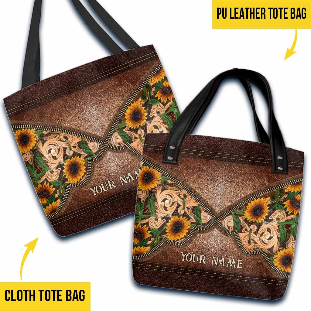 Horse Girl Sunflower Personalized Tote Bag