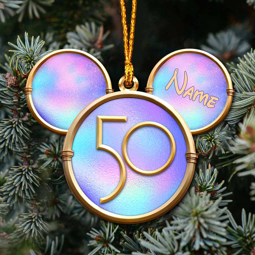 50th Anniversary Of Magic - Mouse Ears Ornament (Printed On Both Sides)