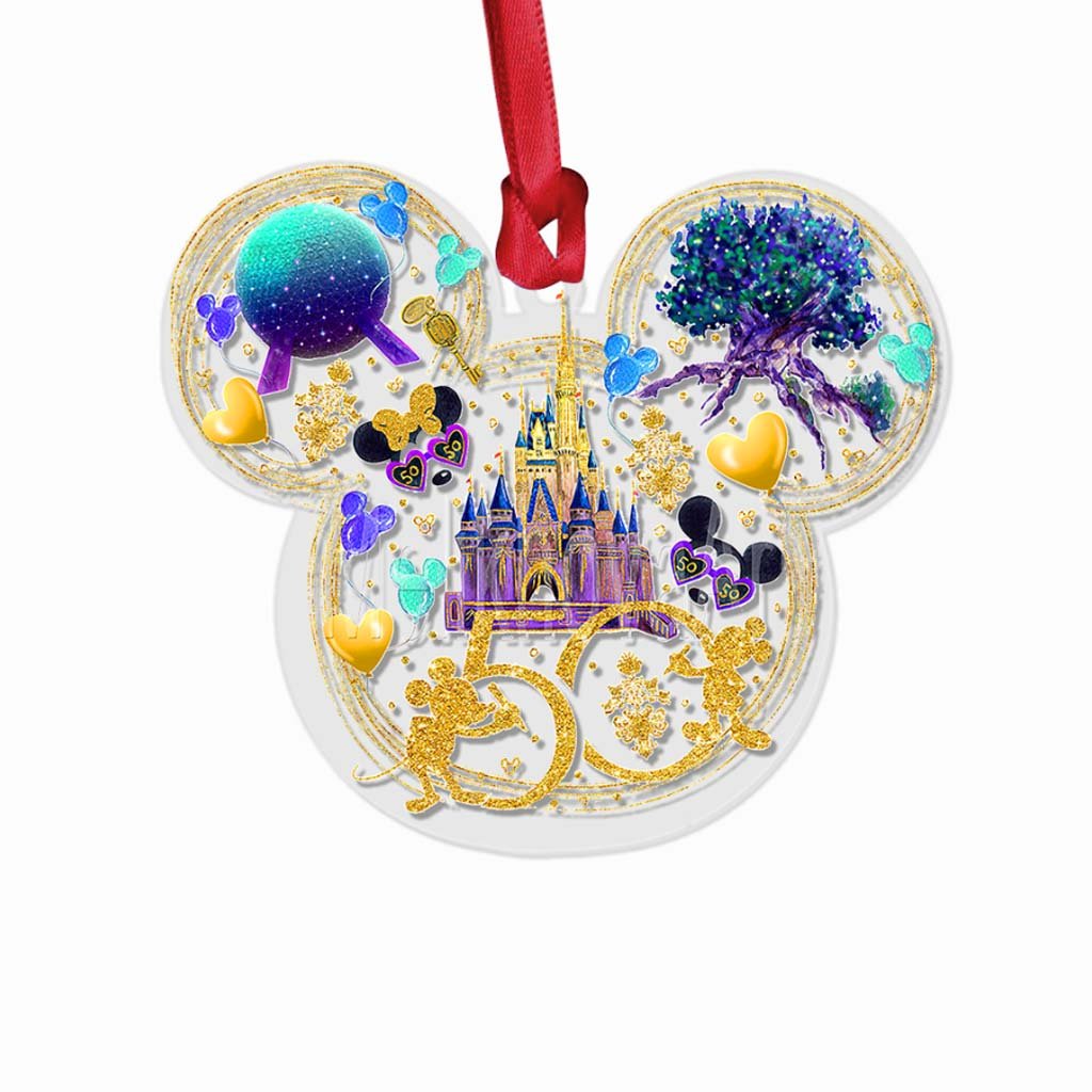 50th Anniversary Of Magic - Mouse Ears Transparent Ornament