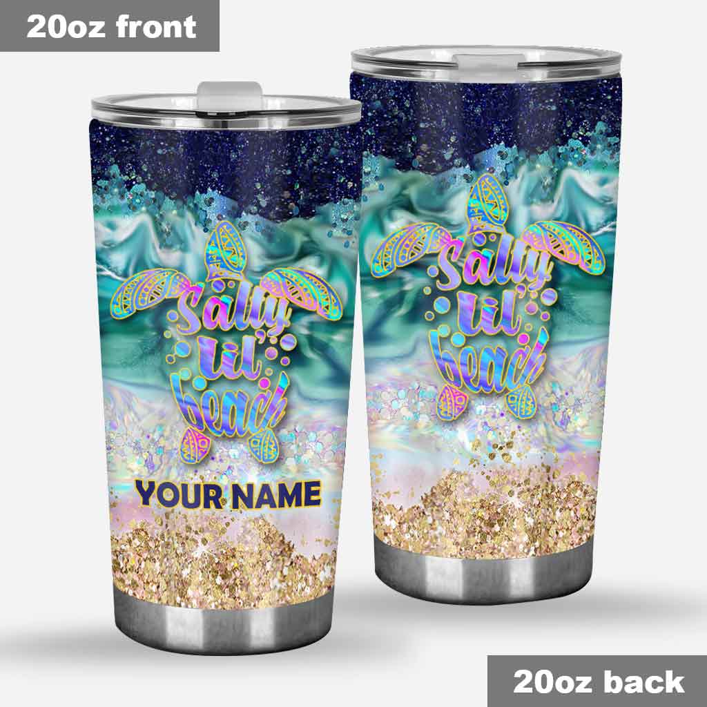 Salty Lil' Beach - Personalized Turtle Tumbler