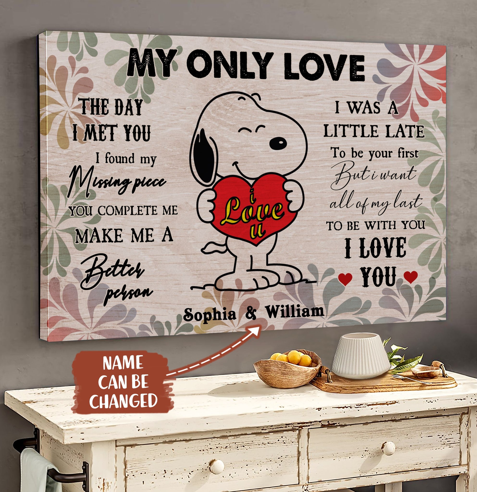 My Only Love - Personalized Canvas and Poster 0823