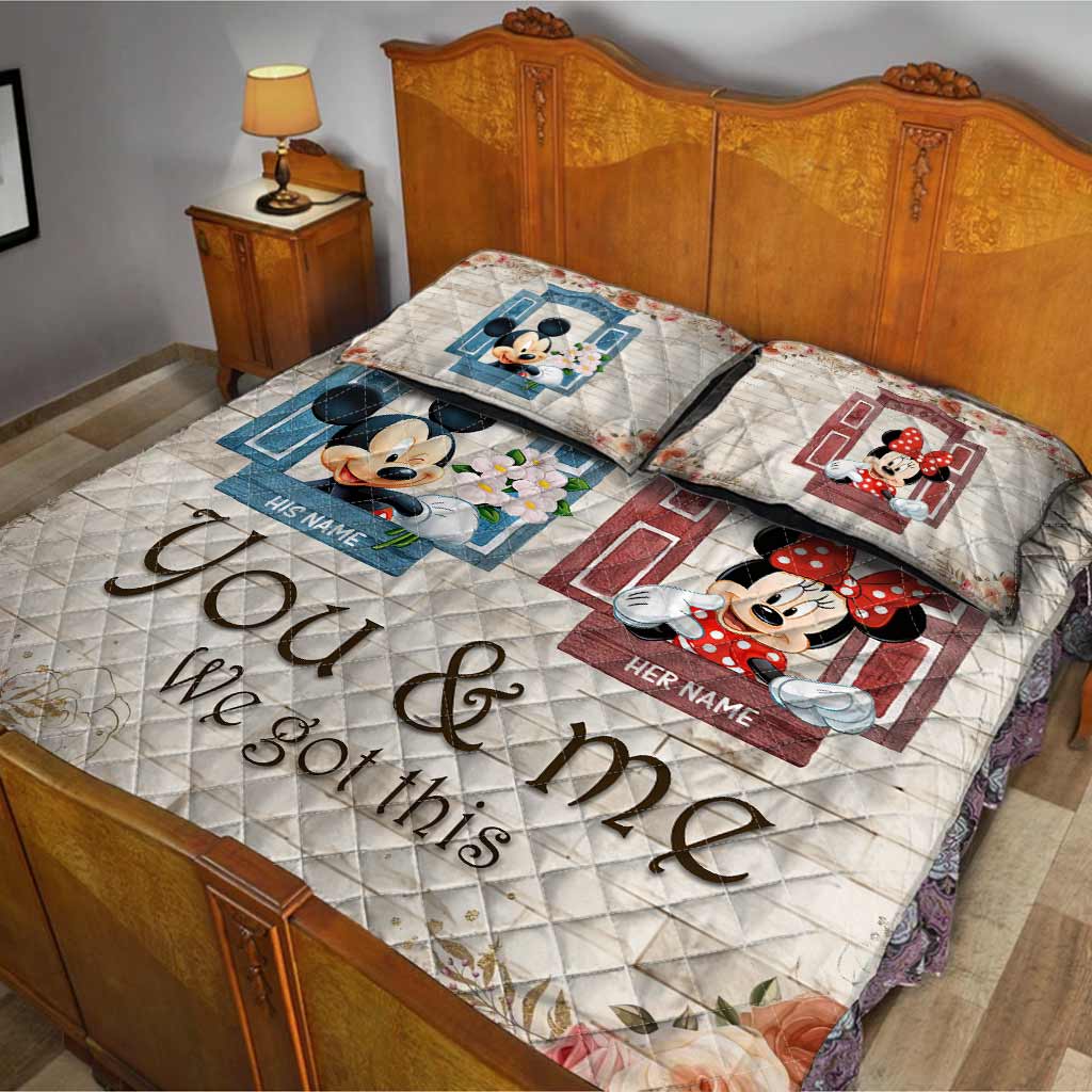 You & Me We Got This - Personalized Mouse Quilt Set