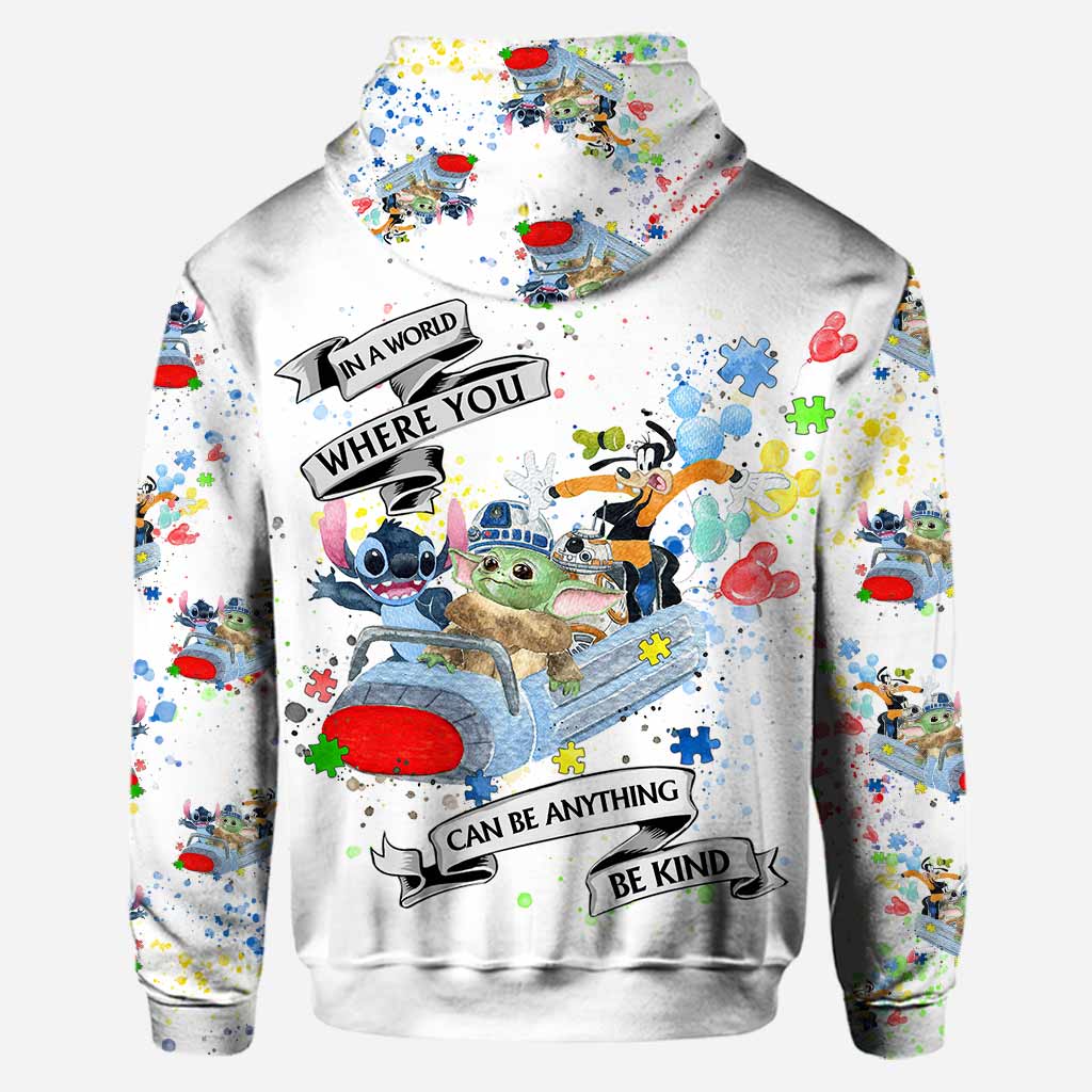 In A World Where You Can Be Anything - Personalized Autism Awareness Hoodie And Leggings