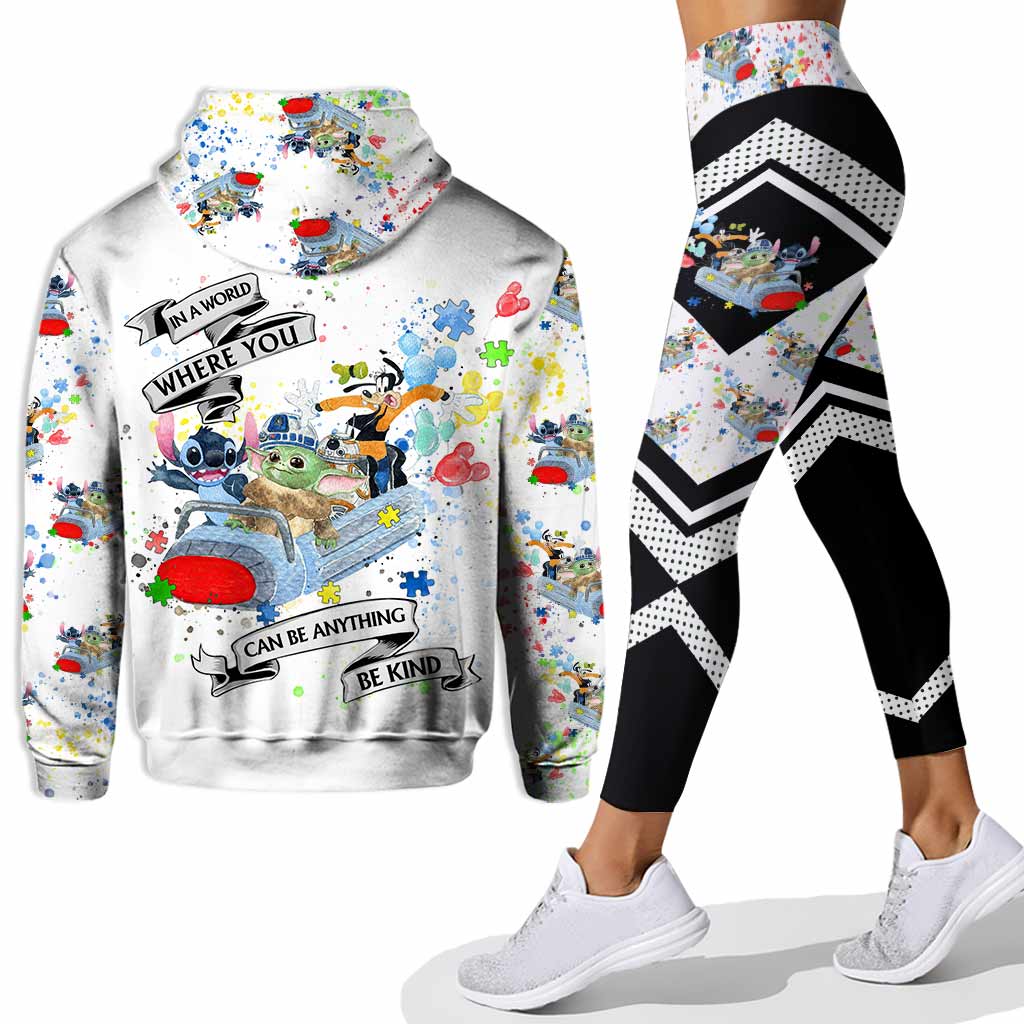 In A World Where You Can Be Anything - Personalized Autism Awareness Hoodie And Leggings