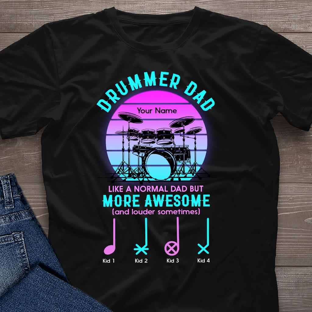 Drummer Dad - Personalized Father's Day T-shirt and Hoodie