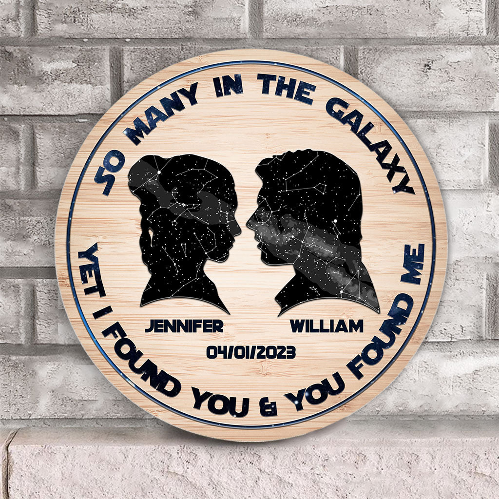I Love You I Know - Personalized The Force Round Wood Sign