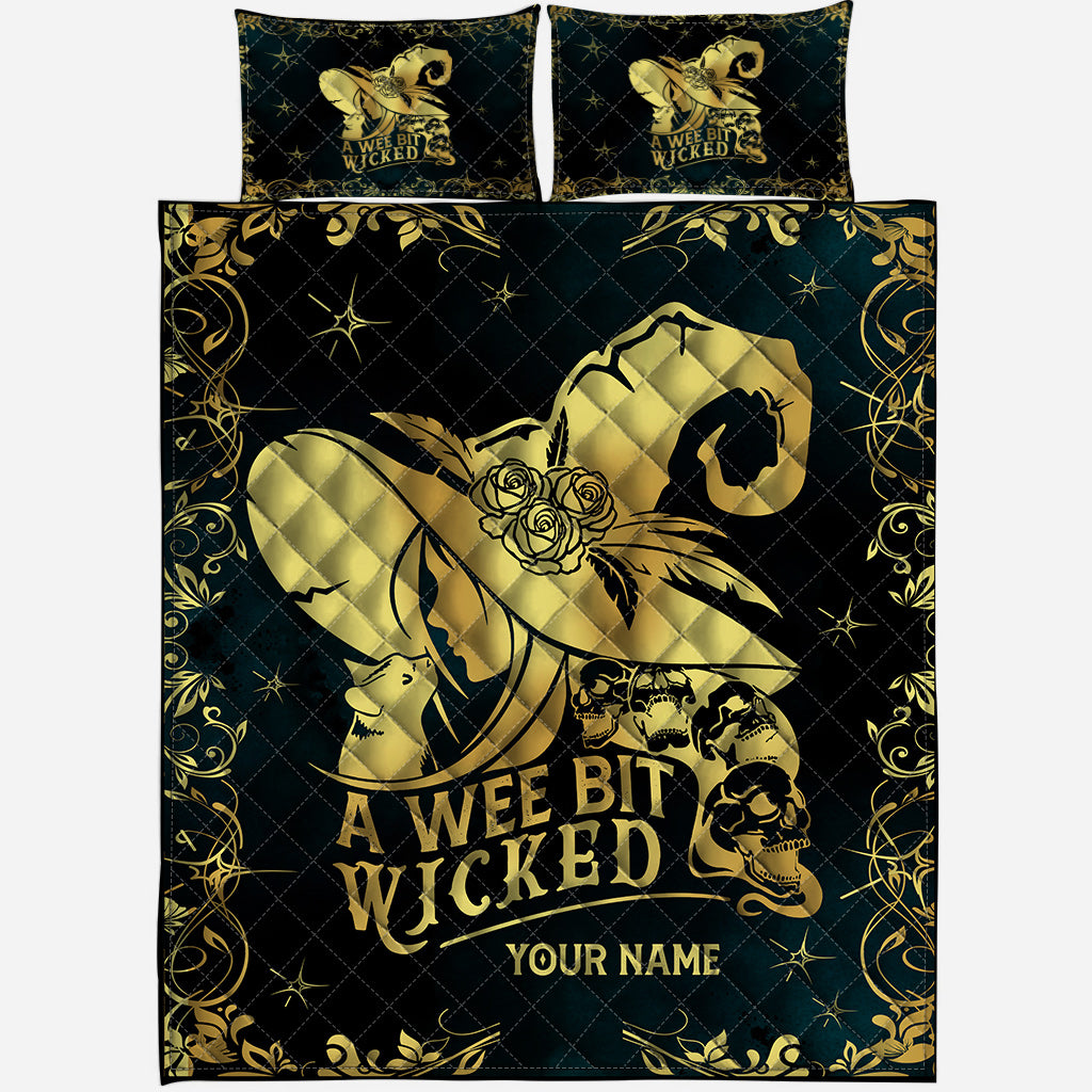 A Wee Bit Wicked - Personalized Witch Quilt Set