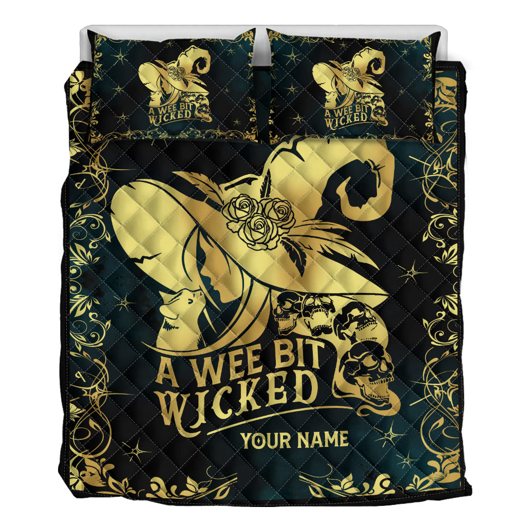 A Wee Bit Wicked - Personalized Witch Quilt Set