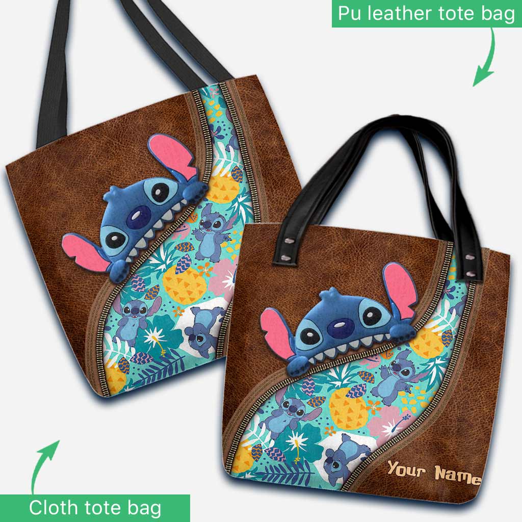 Ohana Tropical Pattern - Personalized Ohana Tote Bag