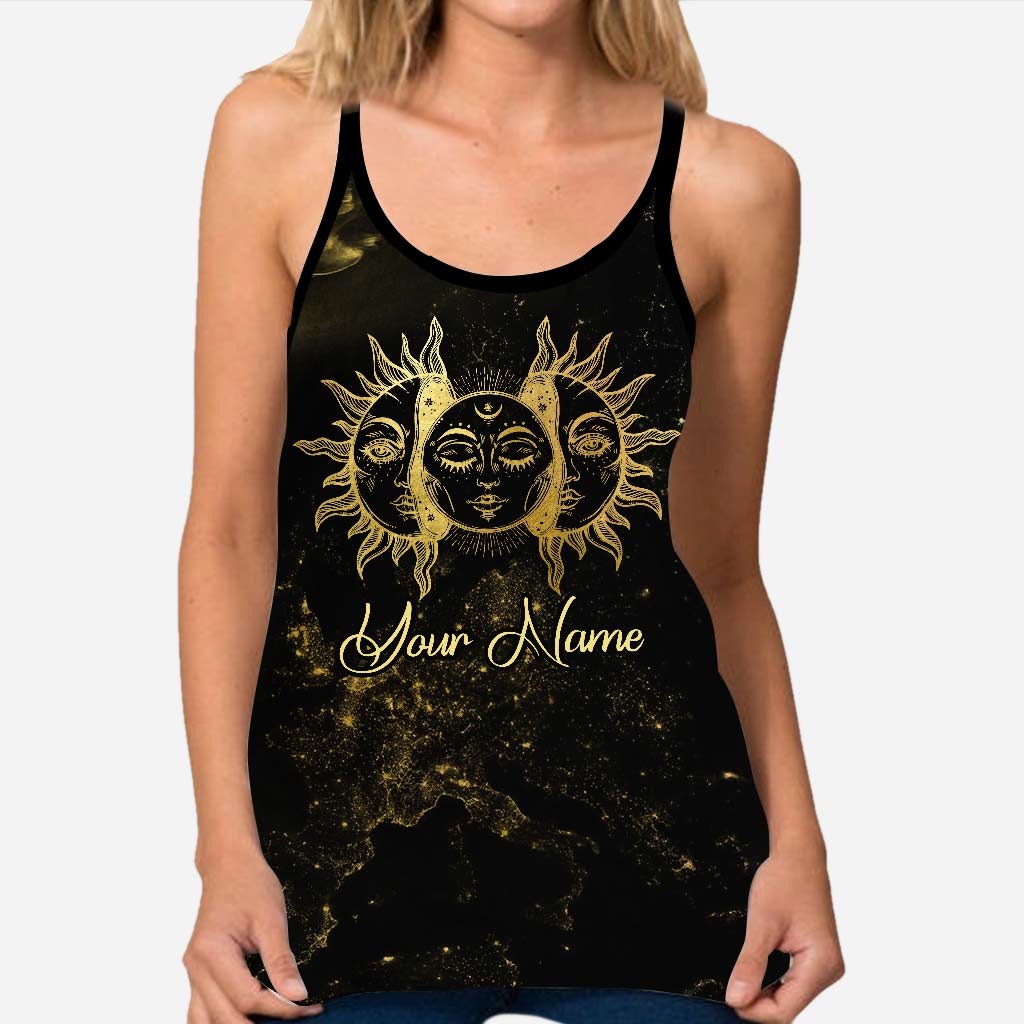 Wicca Symbol - Personalized Witch Cross Tank Top and Leggings