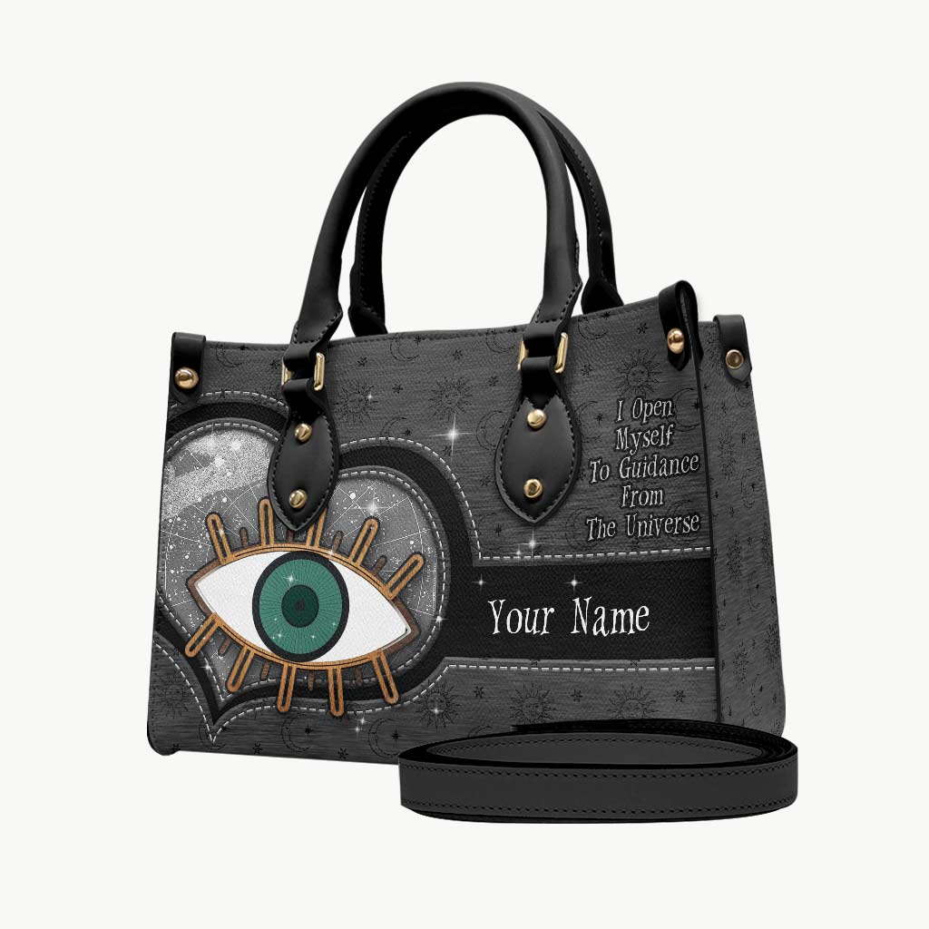 I Open Myself To Guidance From The Universe - Personalized Witch Leather Handbag