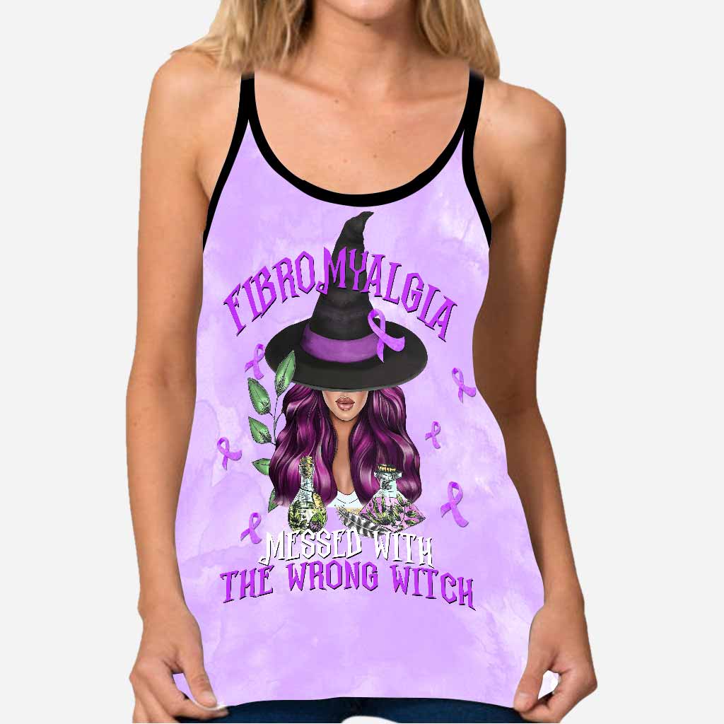 Fibromyalgia Messed With The Wrong Witch Cross Tank Top