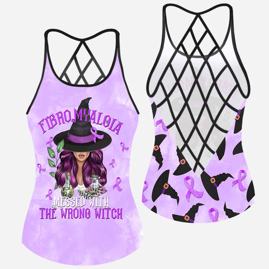 Fibromyalgia Messed With The Wrong Witch Cross Tank Top