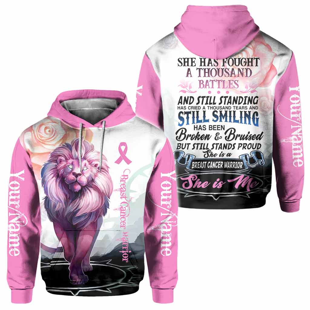 Breast Cancer Warrior - Breast Cancer Awareness Personalized All Over T-shirt and Hoodie