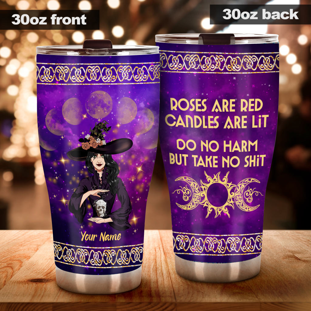 Roses Are Red Candles Are Lit - Personalized Witch Tumbler