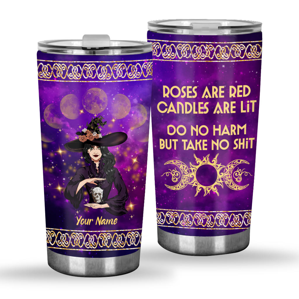 Roses Are Red Candles Are Lit - Personalized Witch Tumbler