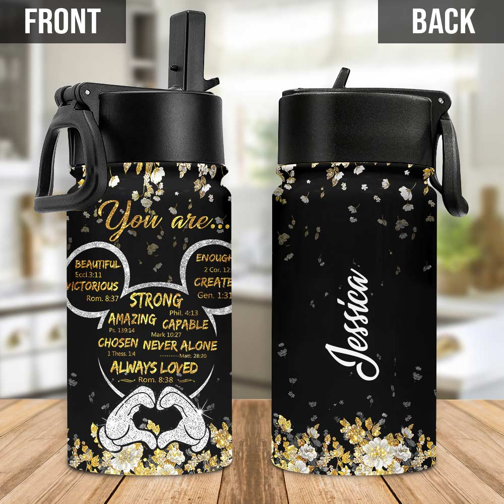 You Are - Personalized Mouse Kids Water Bottle