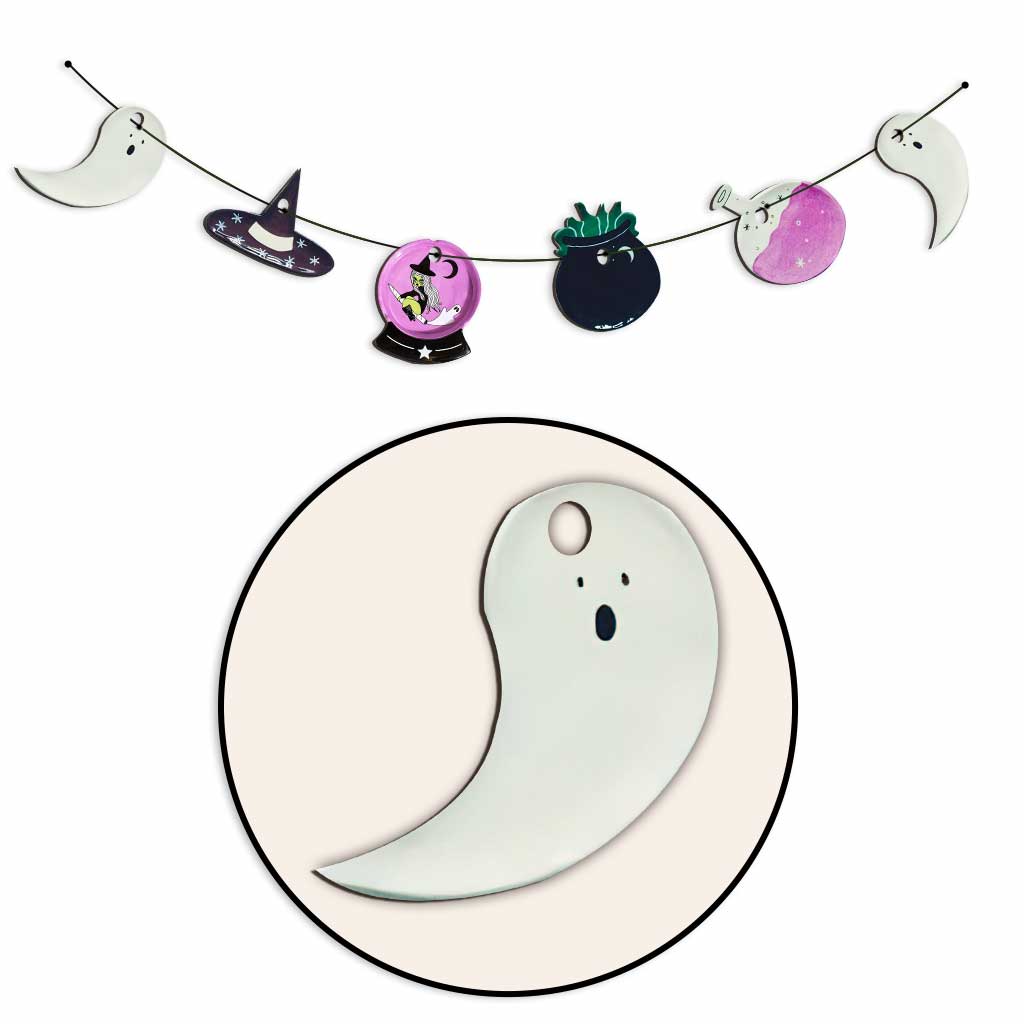 Witchy Purple - Halloween Witch 6 Pieces Garland