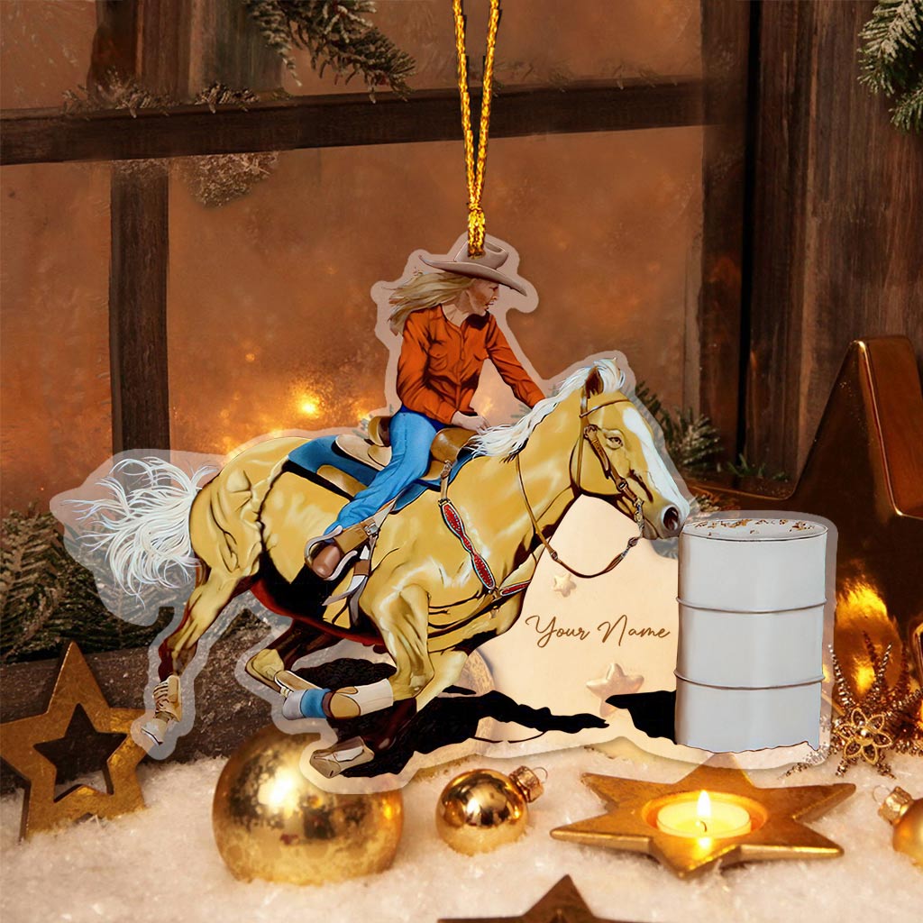 Love Horses - Personalized Christmas Horse Transparent Ornament