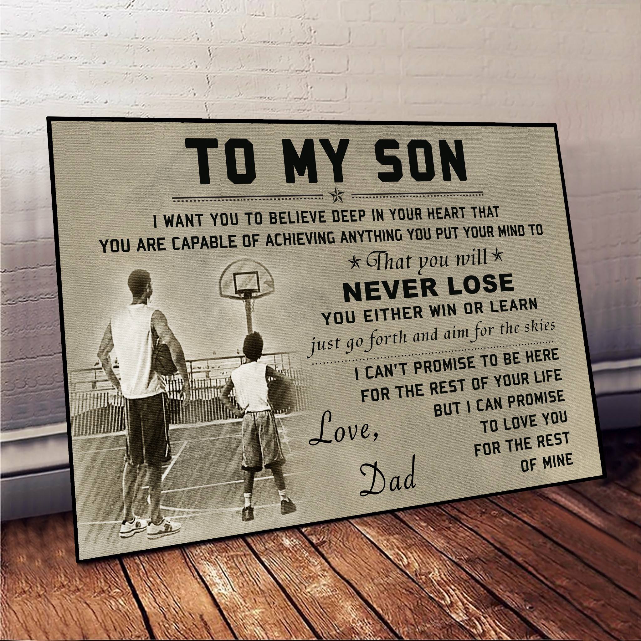 Meaningful Poster To Son Love Basketball - Family Poster 0921