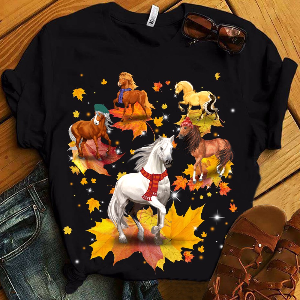 Happy Fall Y'all Horse T-shirt and Hoodie 0823