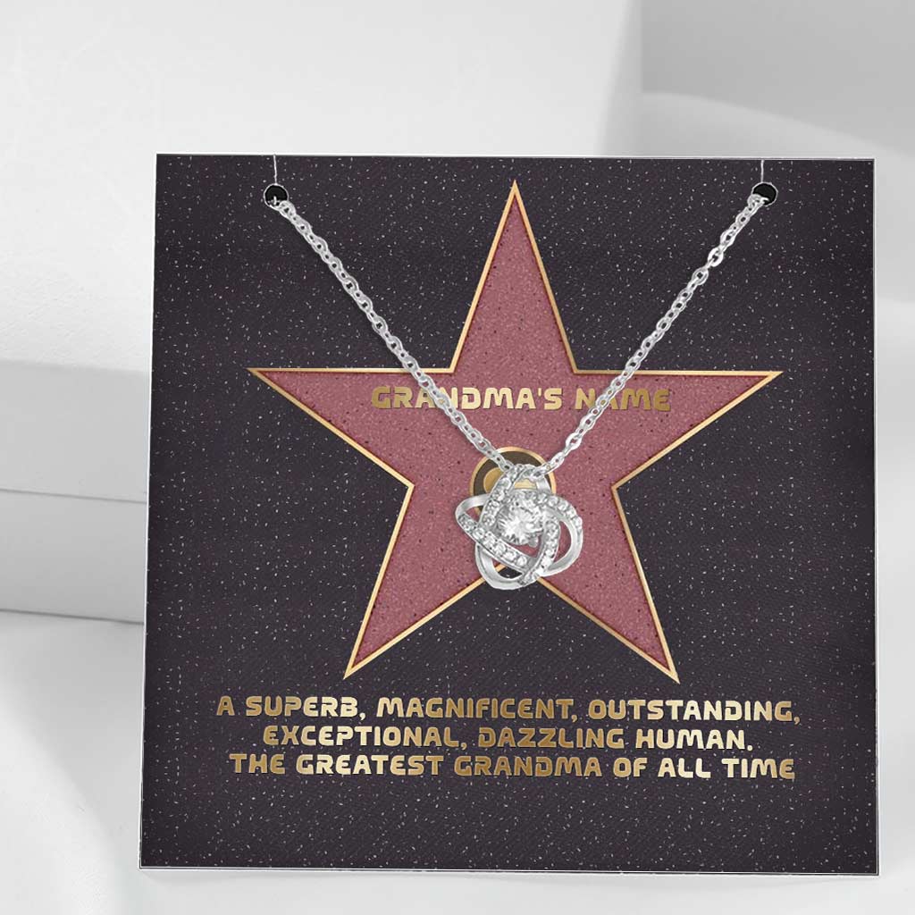 Grandma Walk Of Fame - Personalized Mother's Day Love Knot Necklace