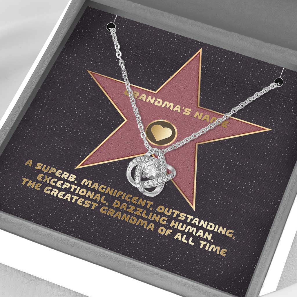 Grandma Walk Of Fame - Personalized Mother's Day Love Knot Necklace