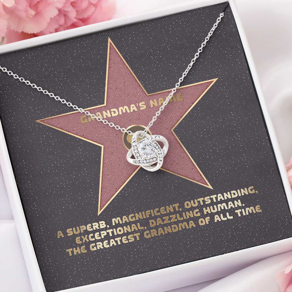 Grandma Walk Of Fame - Personalized Mother's Day Love Knot Necklace