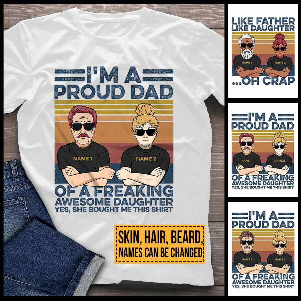 Like Father Like Daughter Personalized - Father T-shirt And Hoodie 072021