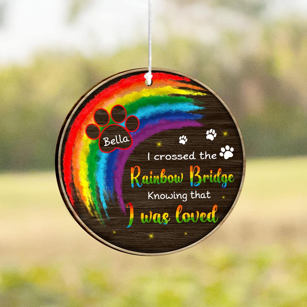 I Crossed The Rainbow Bridge - Personalized Cat Wind Chime