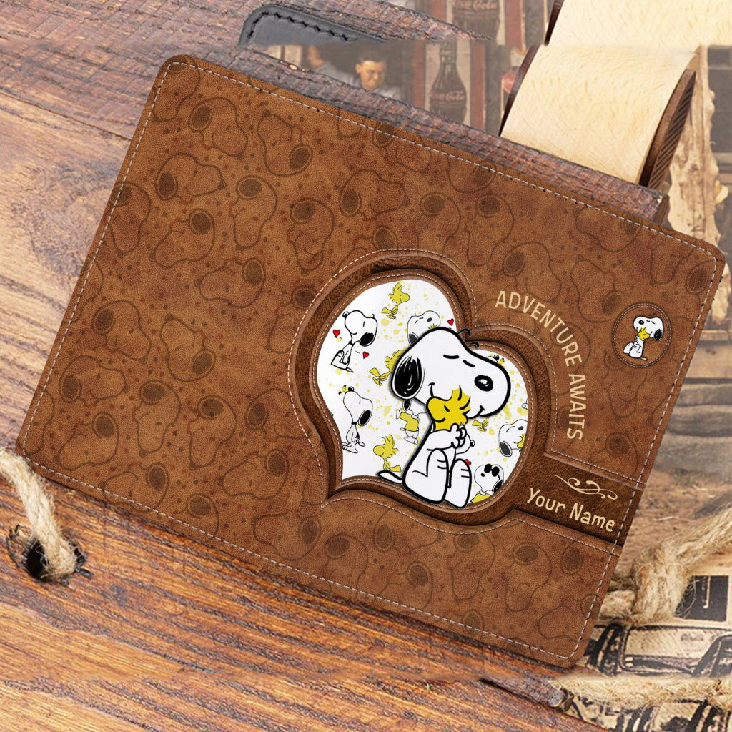 Lovely White Pup - Personalized Passport Holder