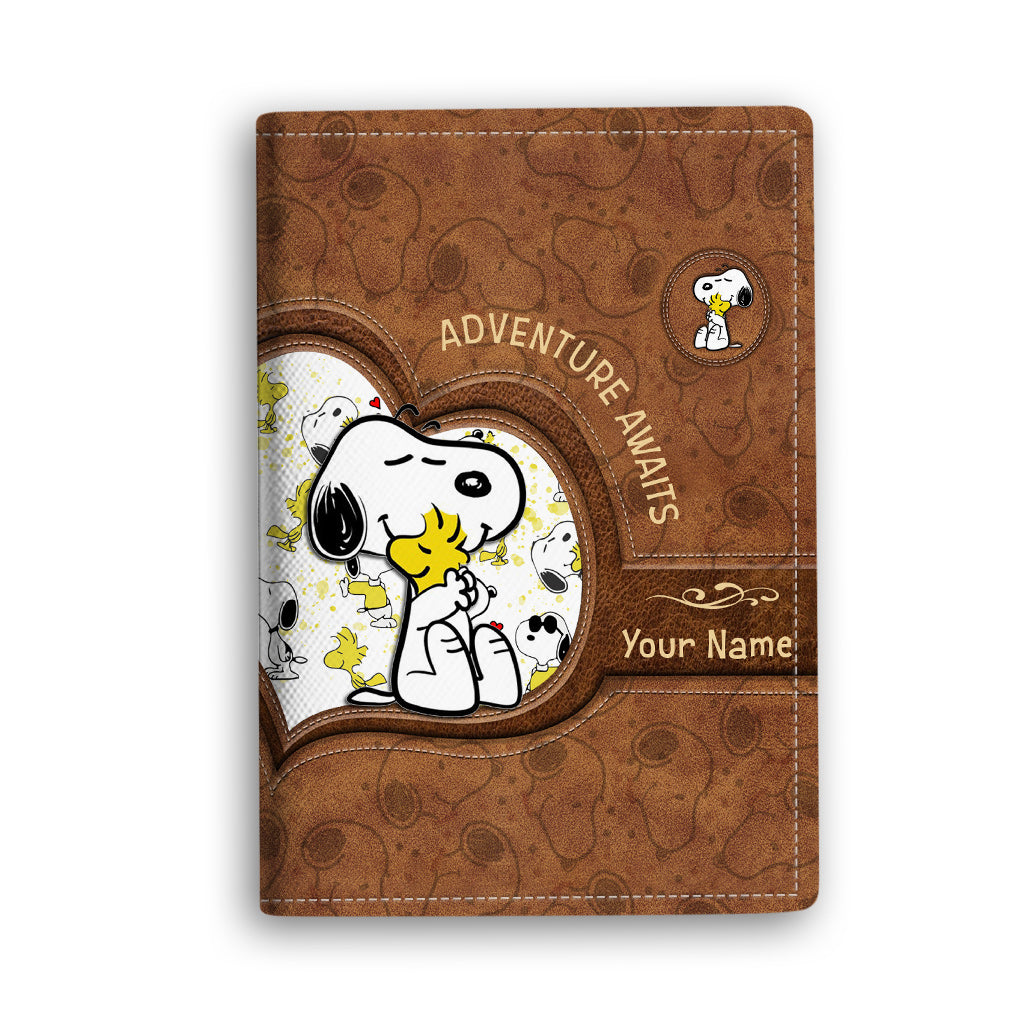 Lovely White Pup - Personalized Passport Holder