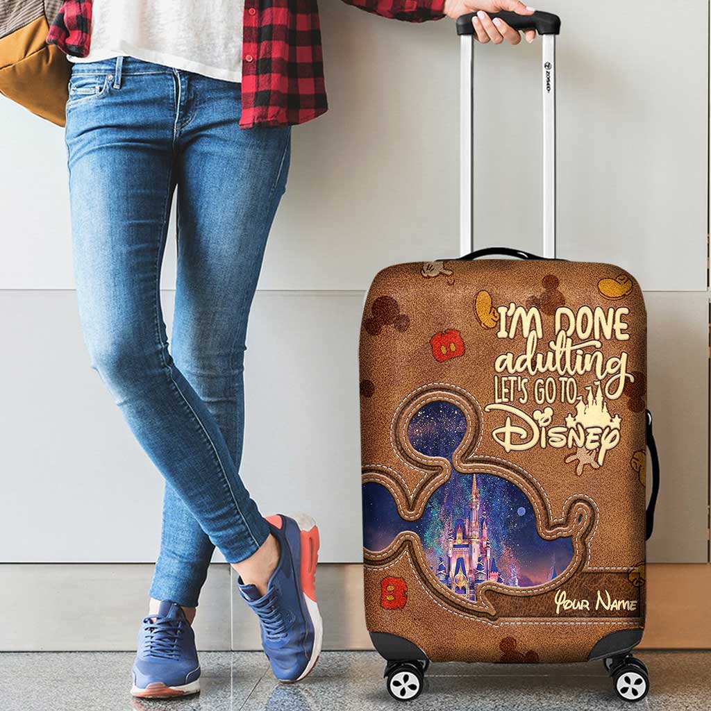 I'm Done Adulting - Personalized Mouse Luggage Cover