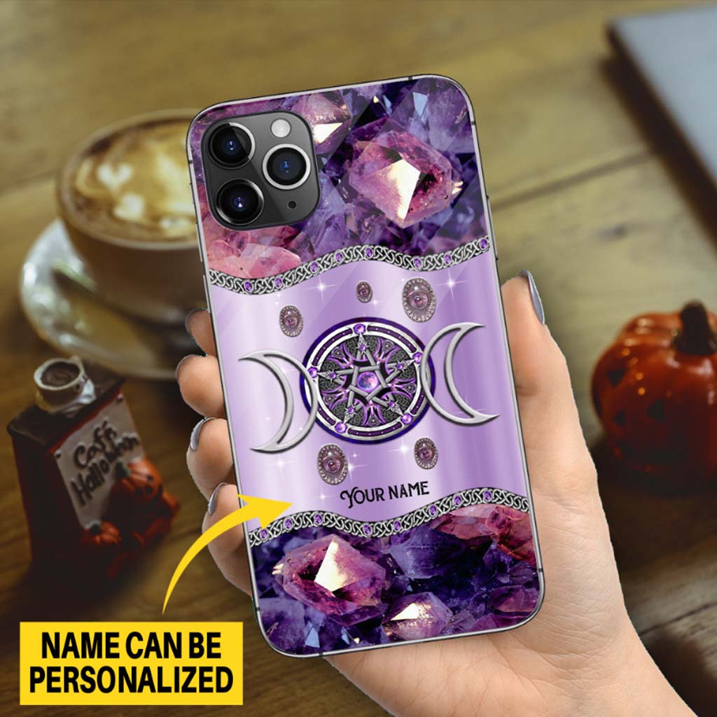 Purple Tripple Moon Witch Personalized 3D Printed Phone Case