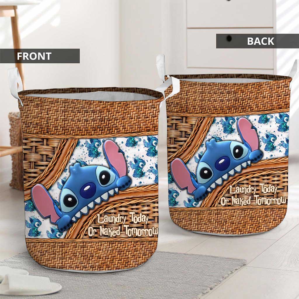 Laundry Today - Ohana Laundry Basket With 3D Pattern Print