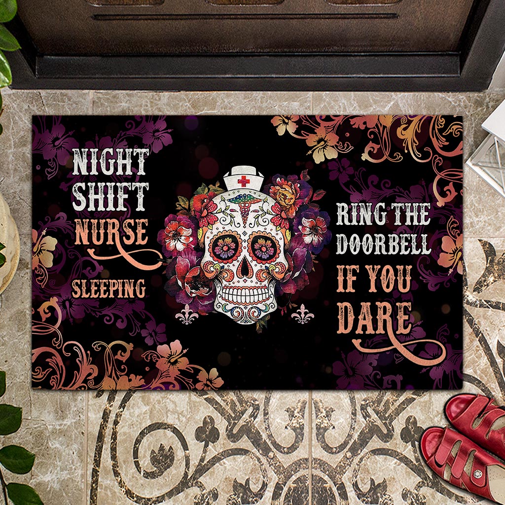 Night Shift Nurse Sleeping - Nurse Doormat