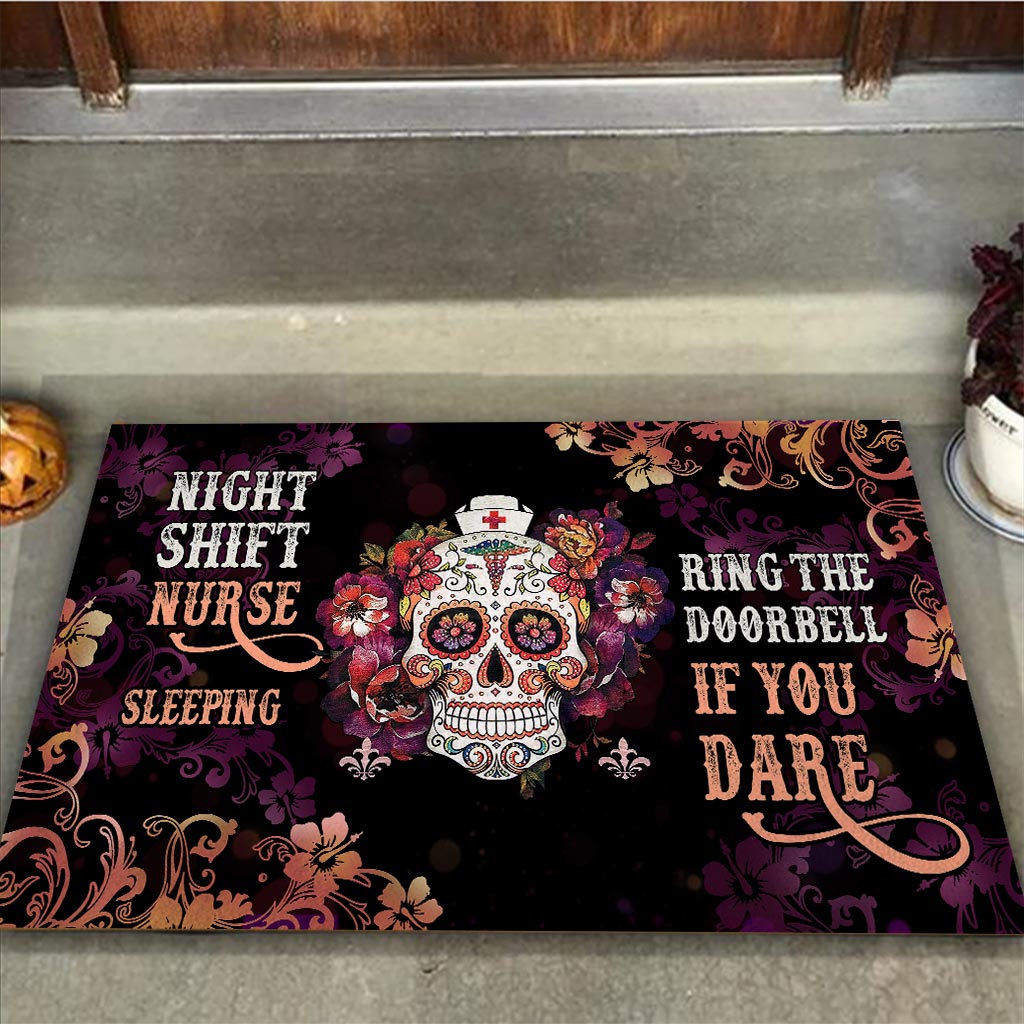 Night Shift Nurse Sleeping - Nurse Doormat