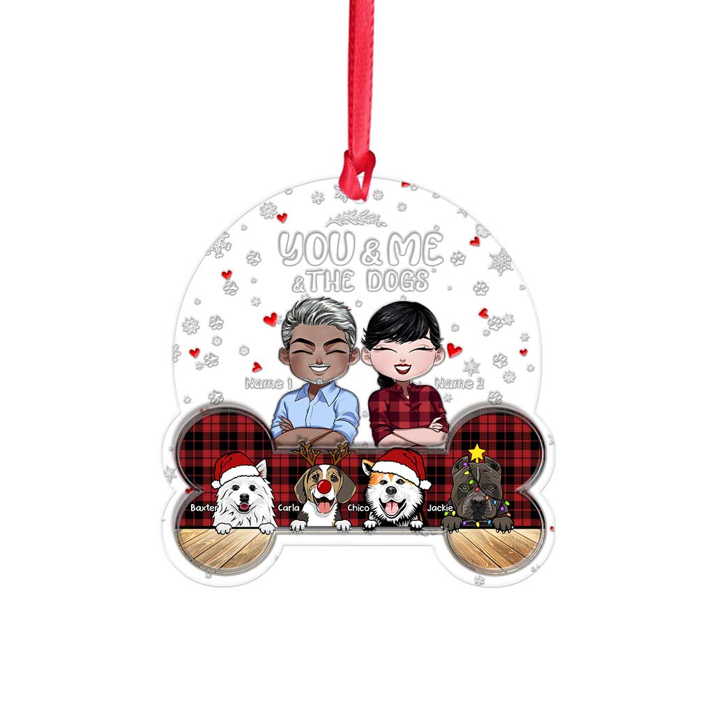 You & Me & The Dogs - Personalized Christmas Dog Layers Mix Ornament