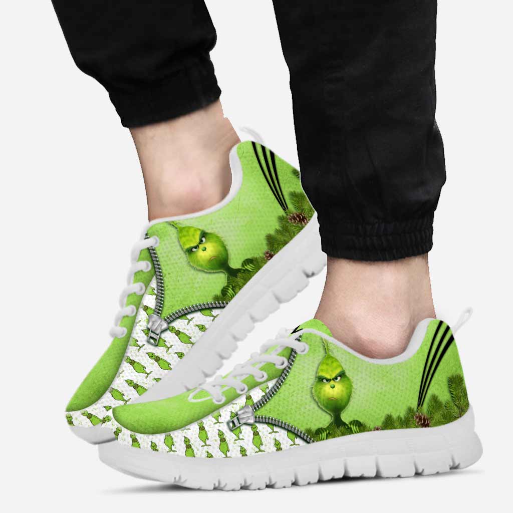 Green Mischief - Personalized Stole Christmas Sneakers