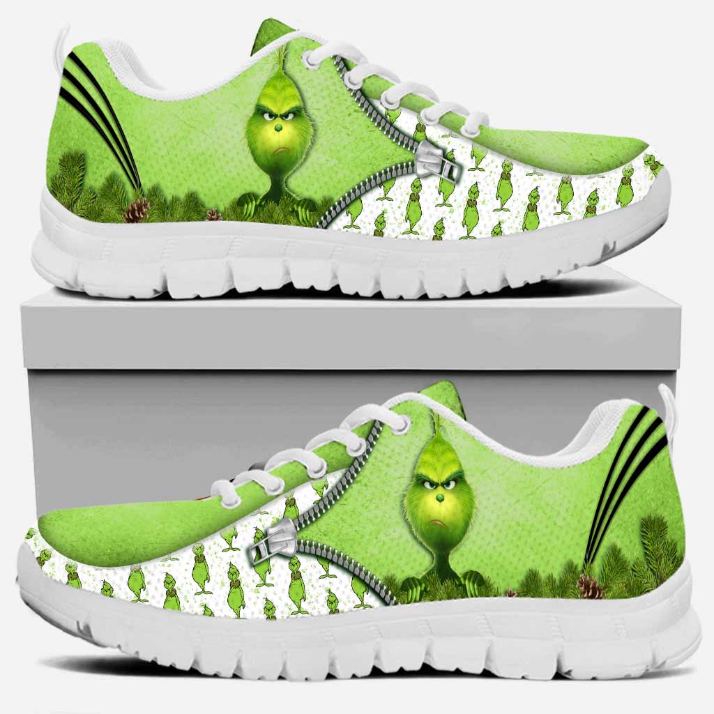 Green Mischief - Personalized Stole Christmas Sneakers