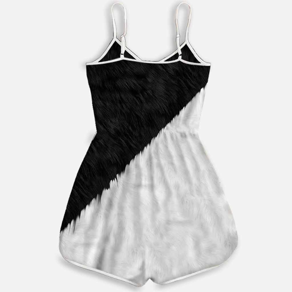 Yin Yang Cat Romper