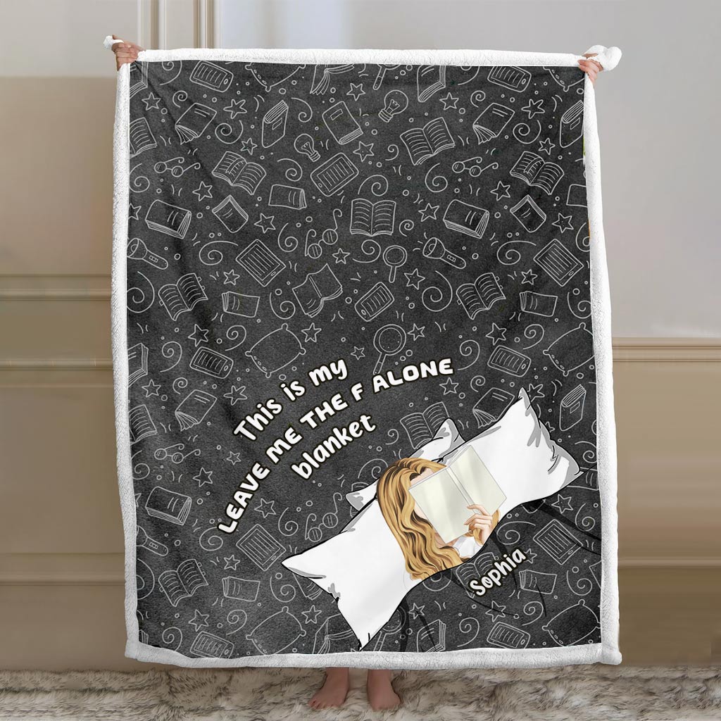 This Is My Leave Me Alone Blanket - Personalized Book Blanket