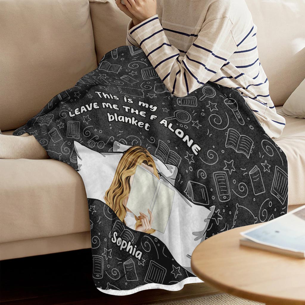 This Is My Leave Me Alone Blanket - Personalized Book Blanket